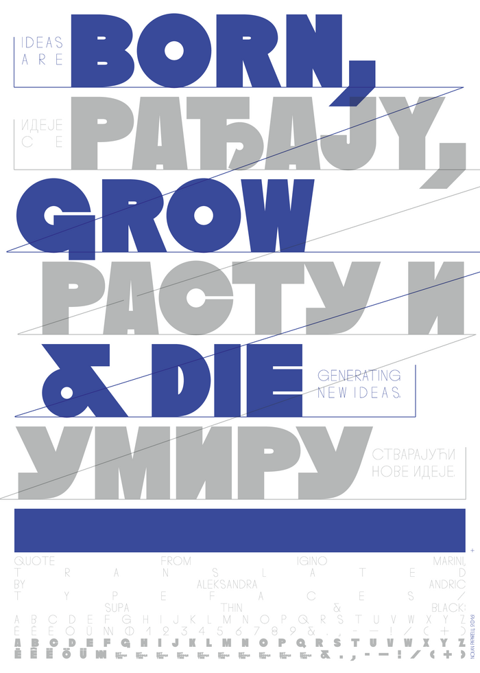 “Ideas are born, grow &amp; die generating new ideas” poster for Other Side 1