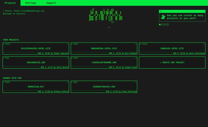 Control Dashboard UI 5