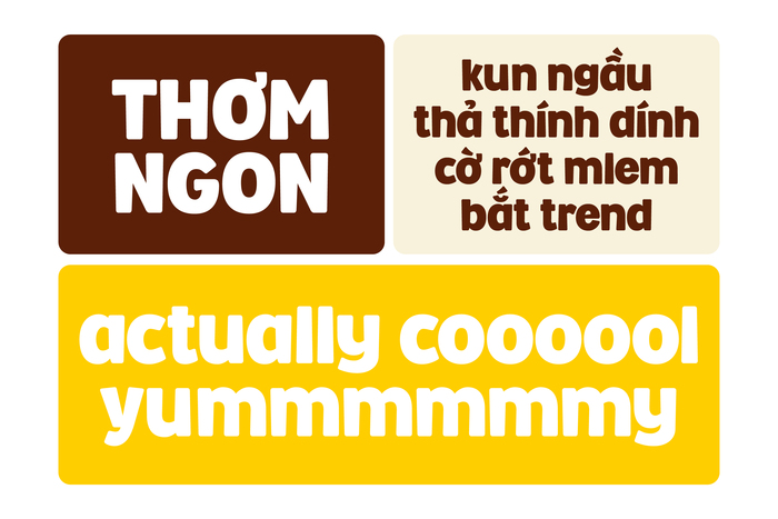 The custom brand typeface, MN Malty
