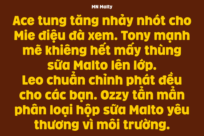 Vietnamese text in MN Malty