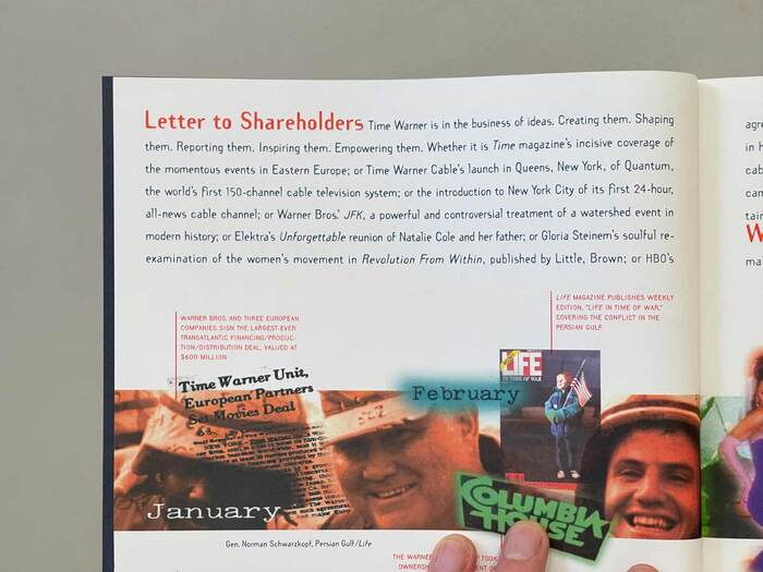 Time Warner 1991 Annual Report 3