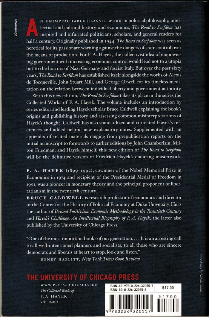 The rear blurb copy is set in  with some .