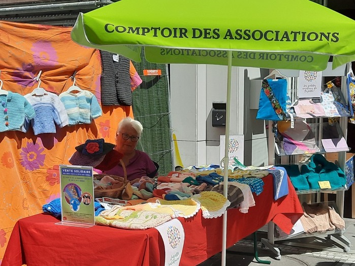 At the neighborhood fleamarket in front of the Centre Cerise on 46 rue Montorgueil