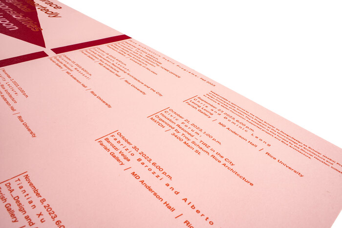 Rice Architecture lecture program poster I and envelopes 5