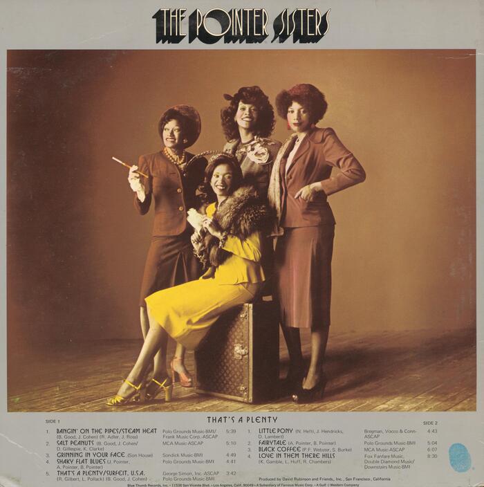The Pointer Sisters – That’s A Plenty album art 2