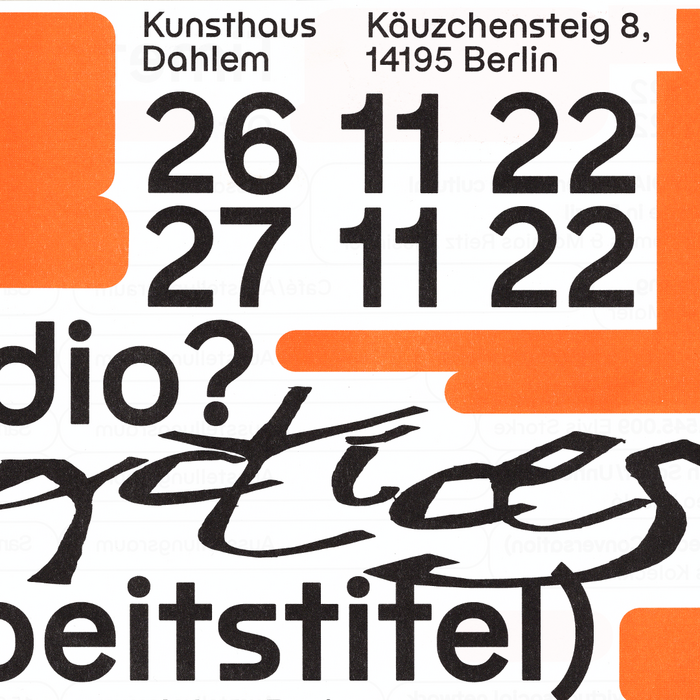 Studio? Practices? (Arbeitstitel) exhibition poster 1