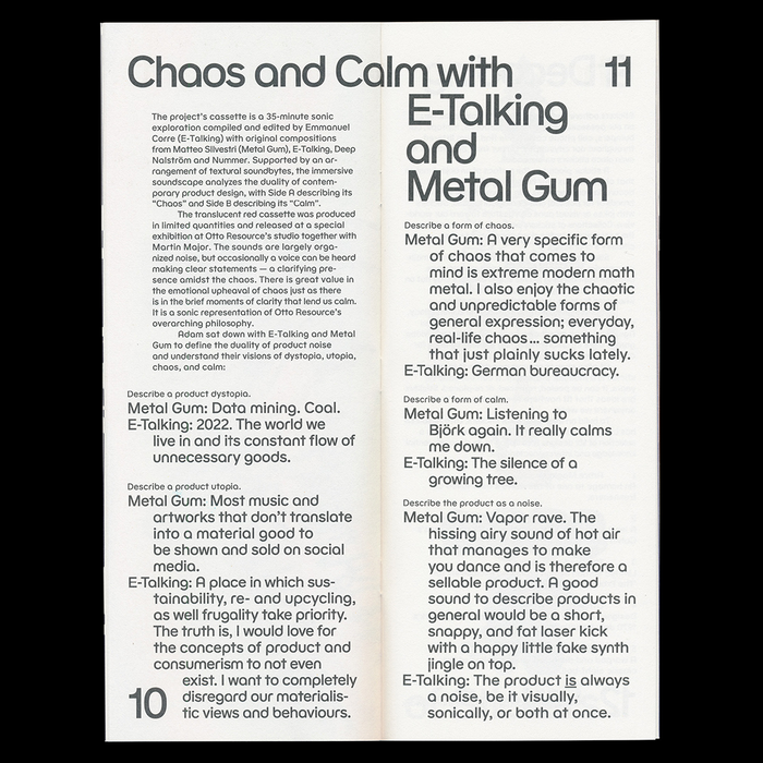 The Product is Noise booklet 4