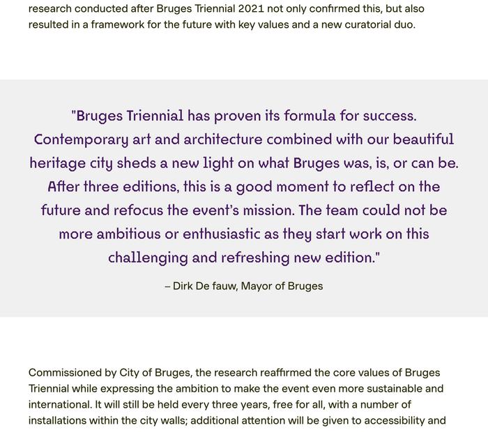 Detail with text in Muoto and a quote in purple Kreuz