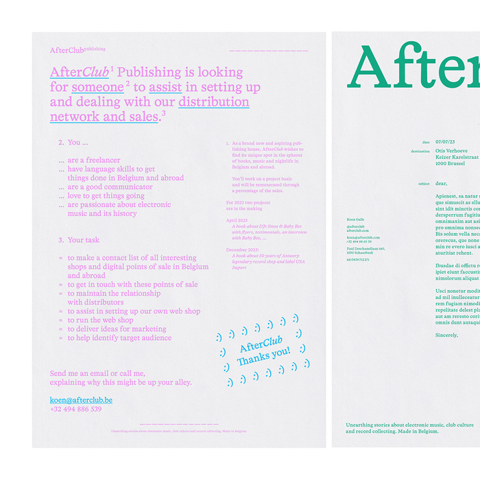 AfterClub Publishing identity 2