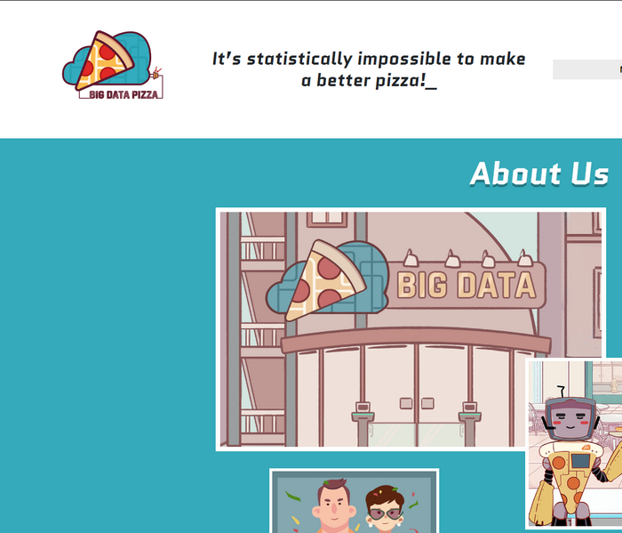 Big Data Pizza logo and website 2