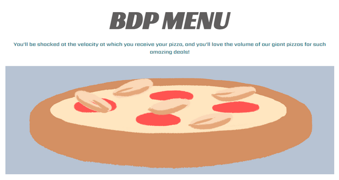 Big Data Pizza logo and website 3