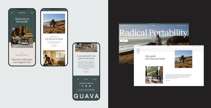 Mobile email templates and desktop website