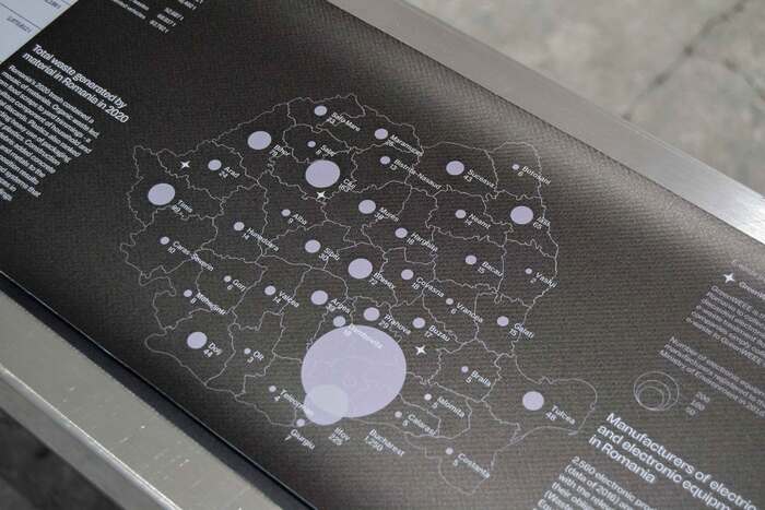 Map showcasing electronic manufacturers located in Romania