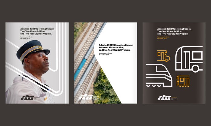 The logotype’s overline informed a pattern language that references transit routes, these went on to be used across the collateral items. These lines and curves also guided Span’s design of a custom icon library that reflects all aspects of transit throughout the region.