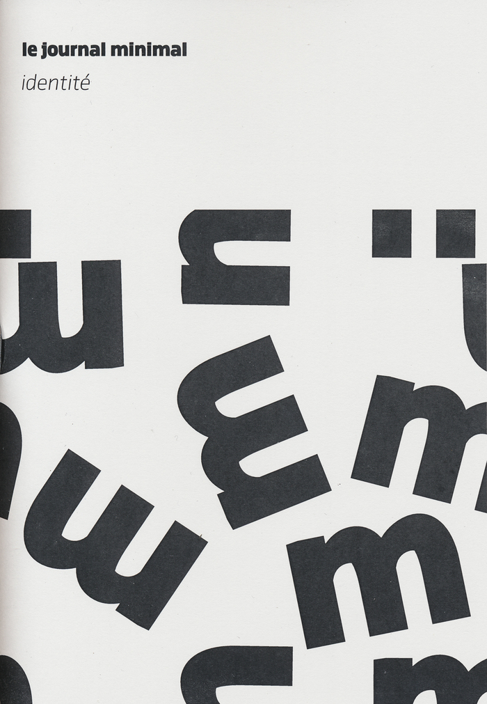 Le journal minimal, brand identity booklet cover, 14,8×21 cm, Paris, 2015