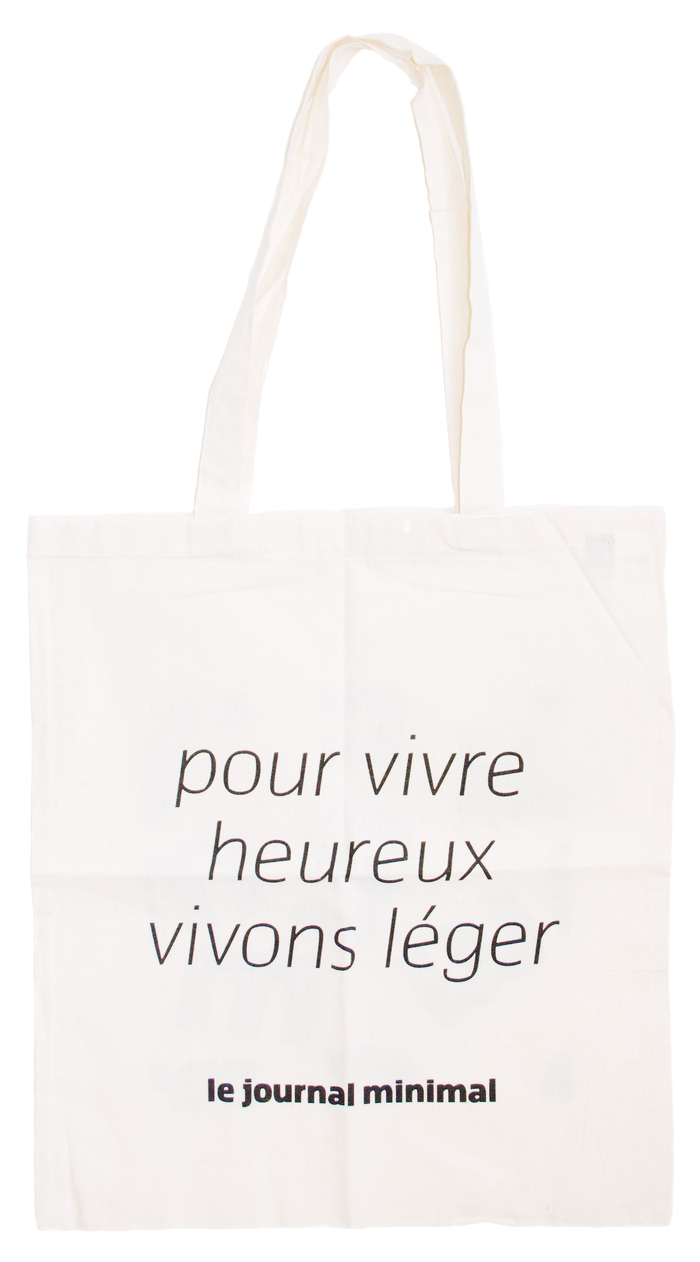 Le journal minimal, tote bag, screen printing on linen, 35×70 cm, Paris, 2016
