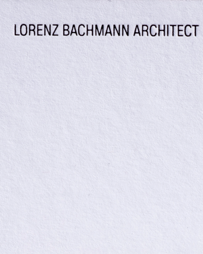 Lorenz Bachmann Architect stationery 6