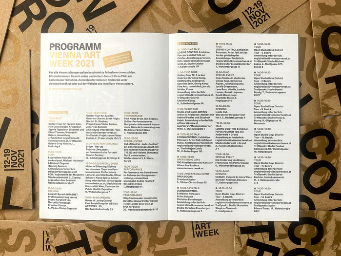 Vienna Art Week brochures 3