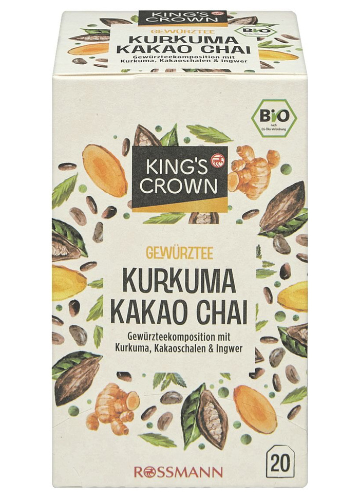 King&rsquo;s Crown organic tea packaging 2