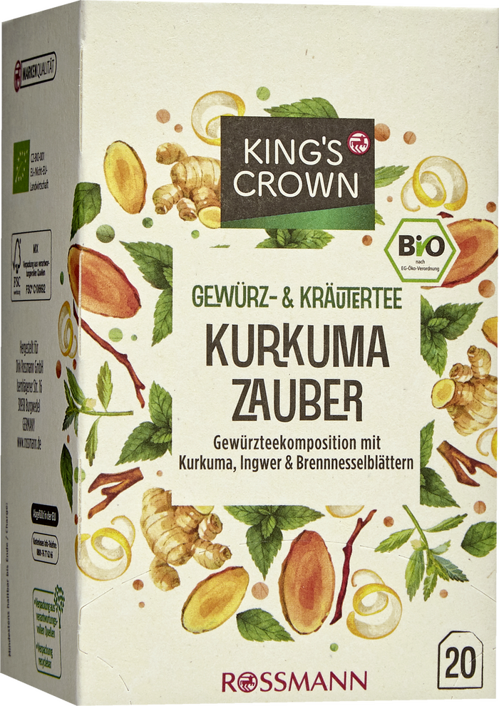 King&rsquo;s Crown organic tea packaging 4