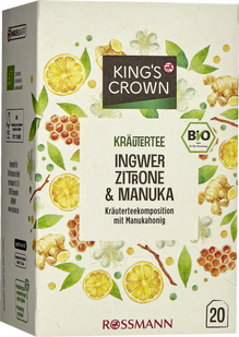 King’s Crown organic tea packaging