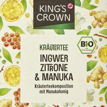 King’s Crown organic tea packaging