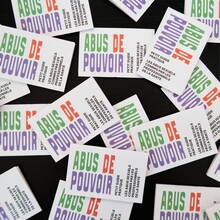 <cite>Abus de Pouvoir</cite> campaign and brochure