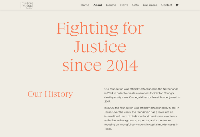 Clinton Young Foundation website 3