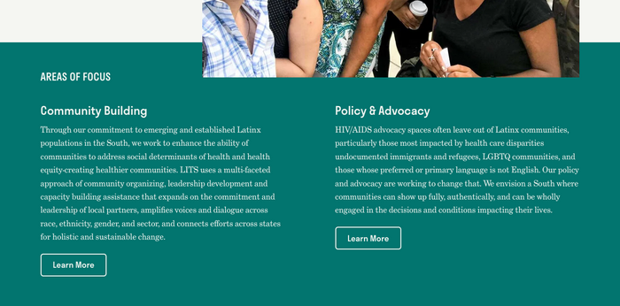 Latinos in the South website 3