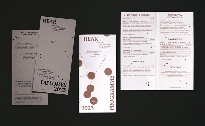 HEAR diploma 2023 exhibition identity and catalog 7