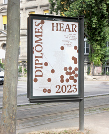 HEAR diploma 2023 exhibition identity and catalog