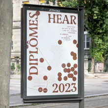 HEAR diploma 2023 exhibition identity and catalog