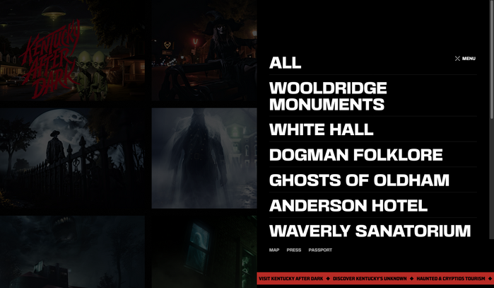 Website menu
