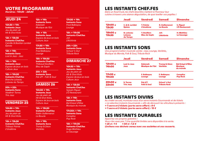 Les Instants Gourmands festival identity 3