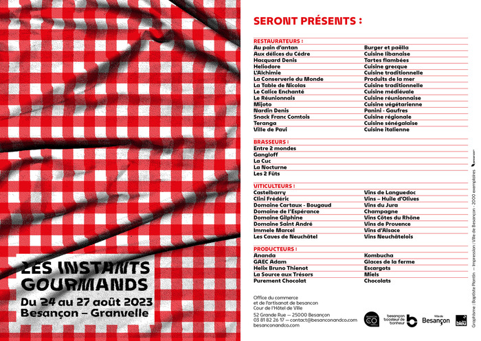 Les Instants Gourmands festival identity 6