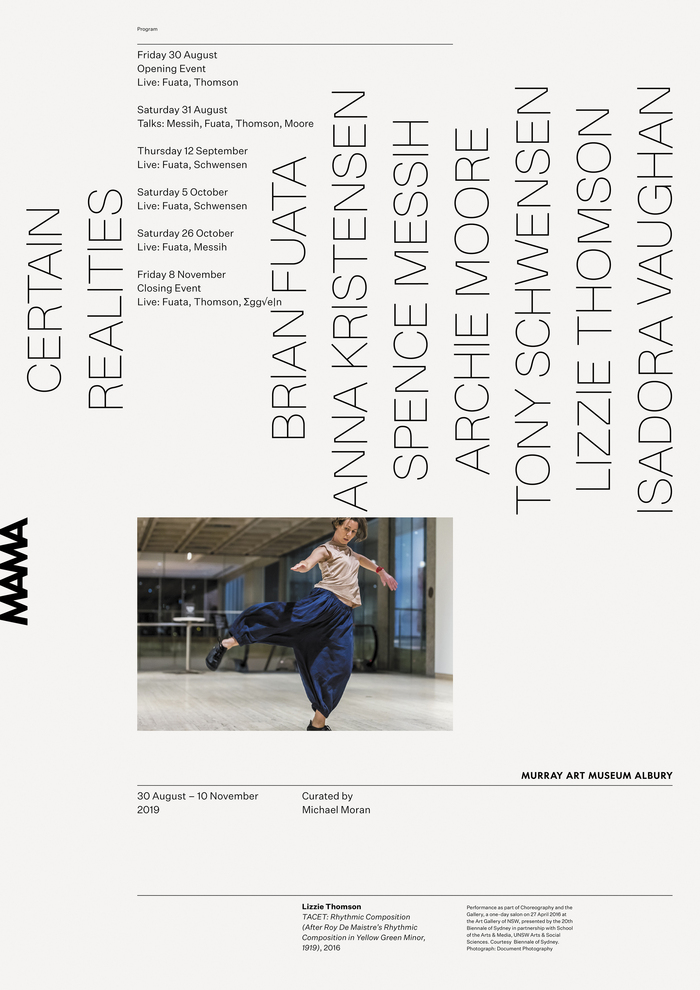 Certain Realities exhibition poster