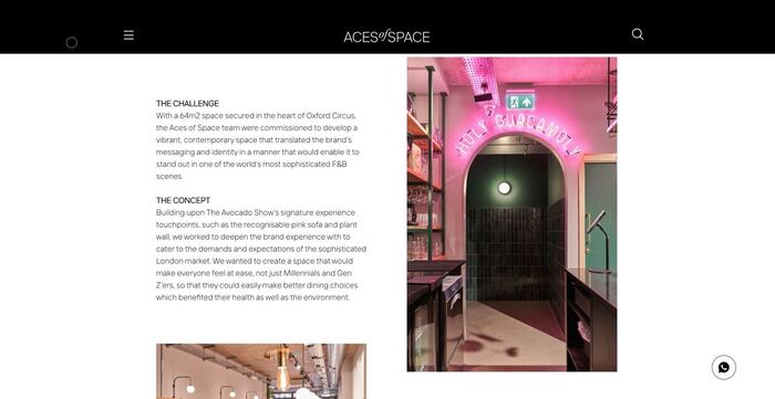 Aces of Space portfolio website 6