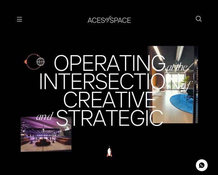Aces of Space portfolio website 1