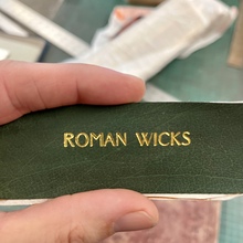 Roman Wicks hot-foil stamping