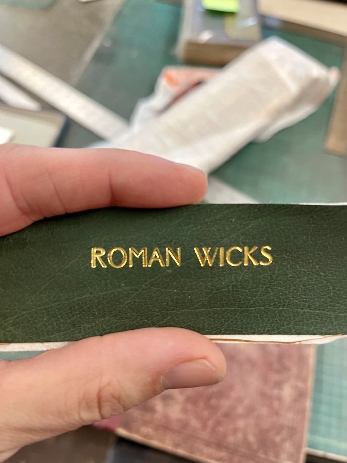 Roman Wicks hot-foil stamping 1