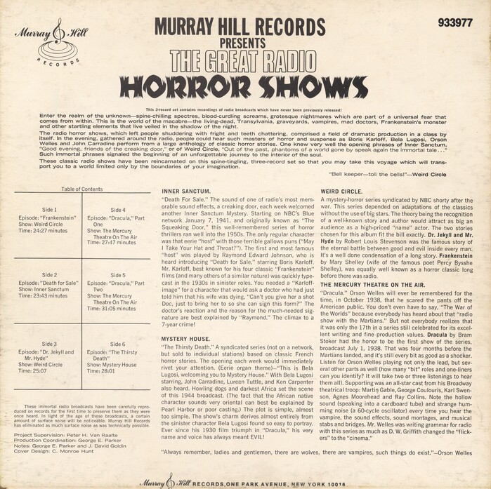 The Great Radio Horror Shows album art 2