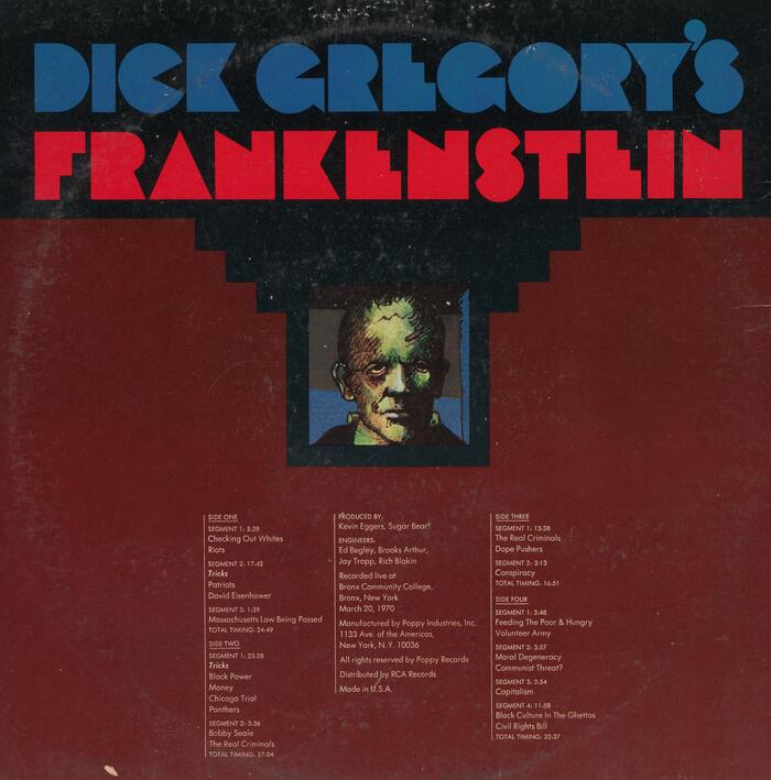 Back cover with track list and credits in reversed 