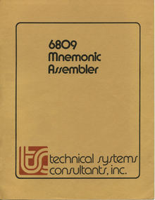 6809 Mnemonic Assembler manual