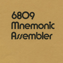 6809 Mnemonic Assembler manual