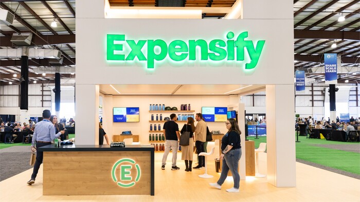 Expensify logo and assets in the physical world