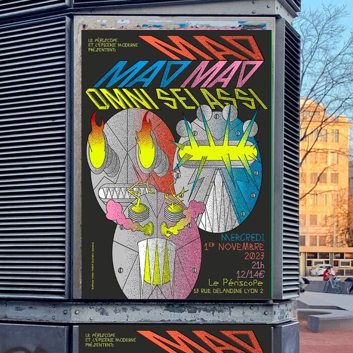 MADMADMAD and Omni Selassi at Le Périscope concert poster 2