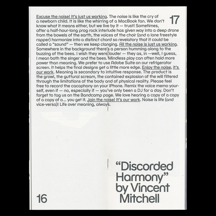 The Product is Noise booklet 5