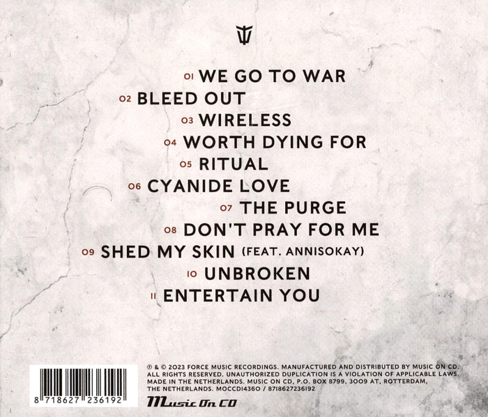 Bleed Out back cover of the CD release