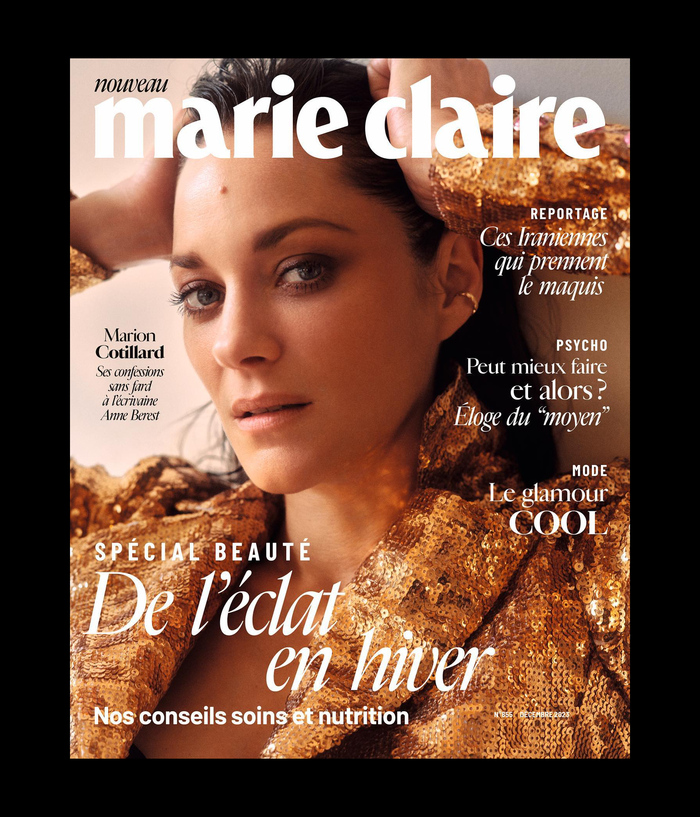Marion Cottilard (photo: Rory Payne) and Cardinal on the cover of the December 2023 issue
