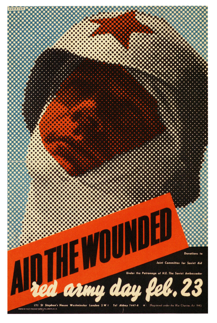 “Aid the wounded” poster for Red Army Day 1
